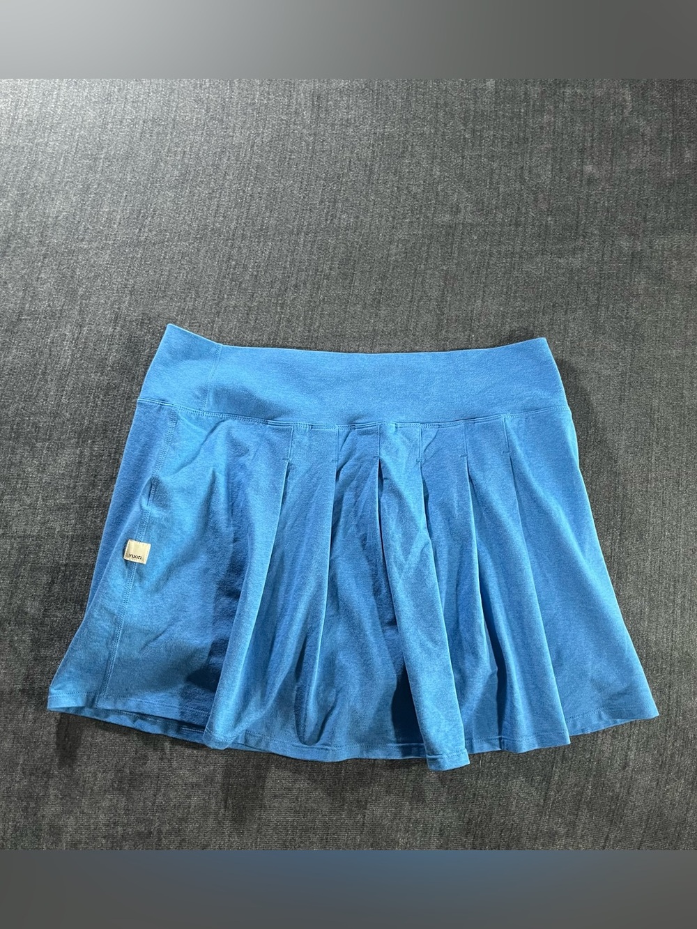 Vuori Halo Performance Skort Size L Heather Blue Pleated Tennis Athletic Skirt
